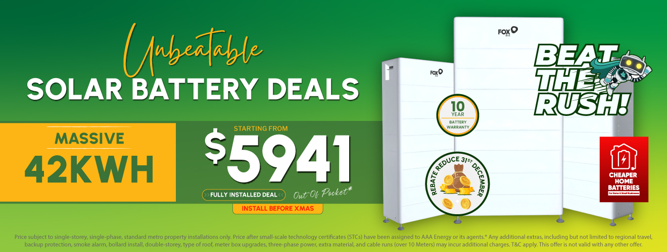 Solar battery rebate promotion