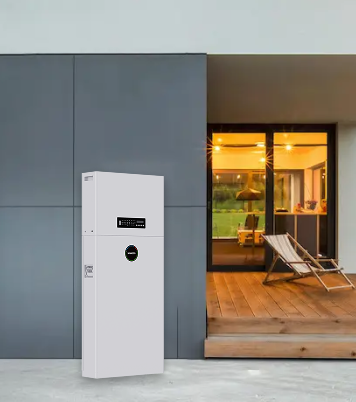 A sleek modern Alpha ess home battery  with a digital interface
