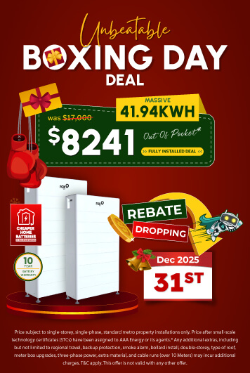 Family with a home battery rebate offer