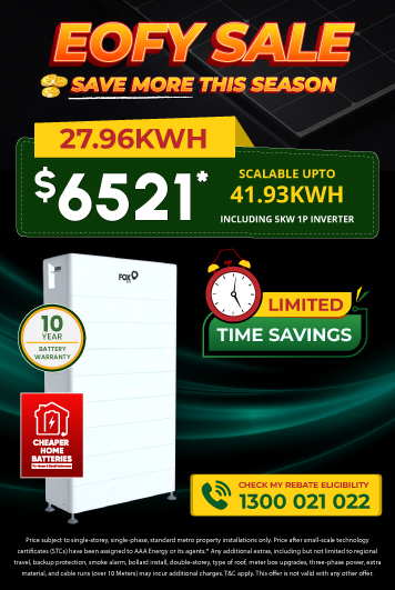 Family with a home battery rebate offer