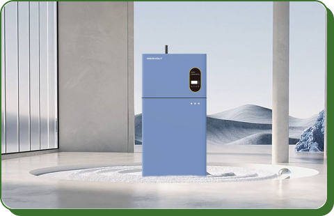 NEOVOLT blue battery in a modern room