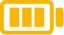 Yellow battery icon, symbolizing energy storage